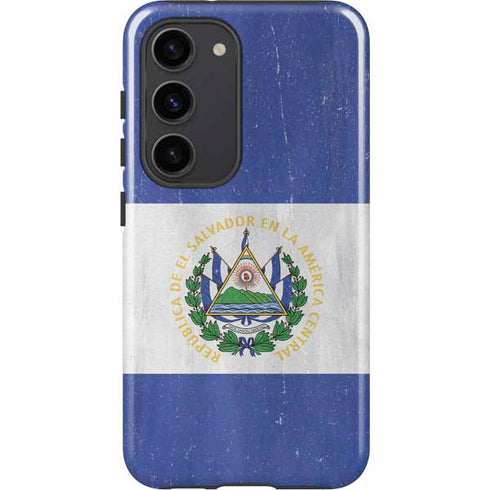 El Salvador Flag Distressed Galaxy S23 Pro Case